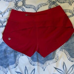 lululemon athletica Women's Red Athletic Shorts